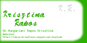 krisztina rapos business card